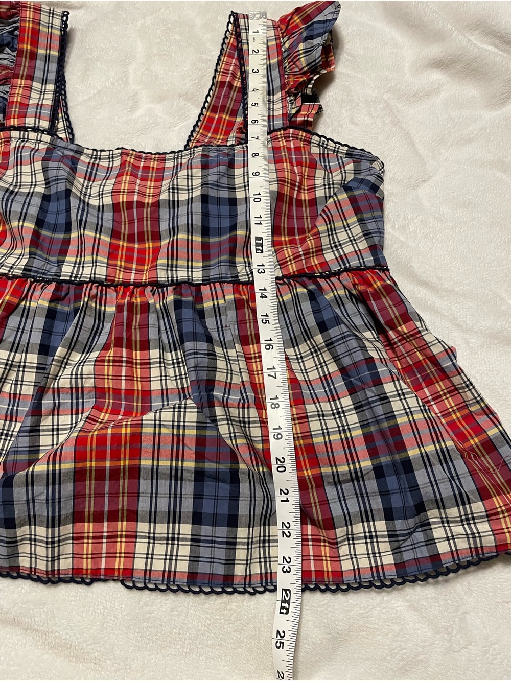 Torrid Plaid Ruffle Top - Picture 12 of 13
